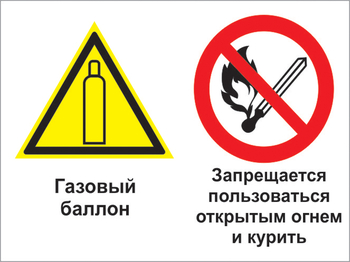 Кз 36 газовый баллон. запрещается пользоваться открытым огнем и курить. (пластик, 600х400 мм) - Знаки безопасности - Комбинированные знаки безопасности - Магазин охраны труда ohranatruda-shop.ru